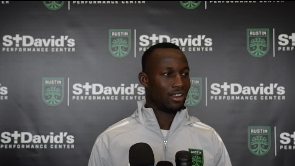 Osman Bukari at Austin FC press conference