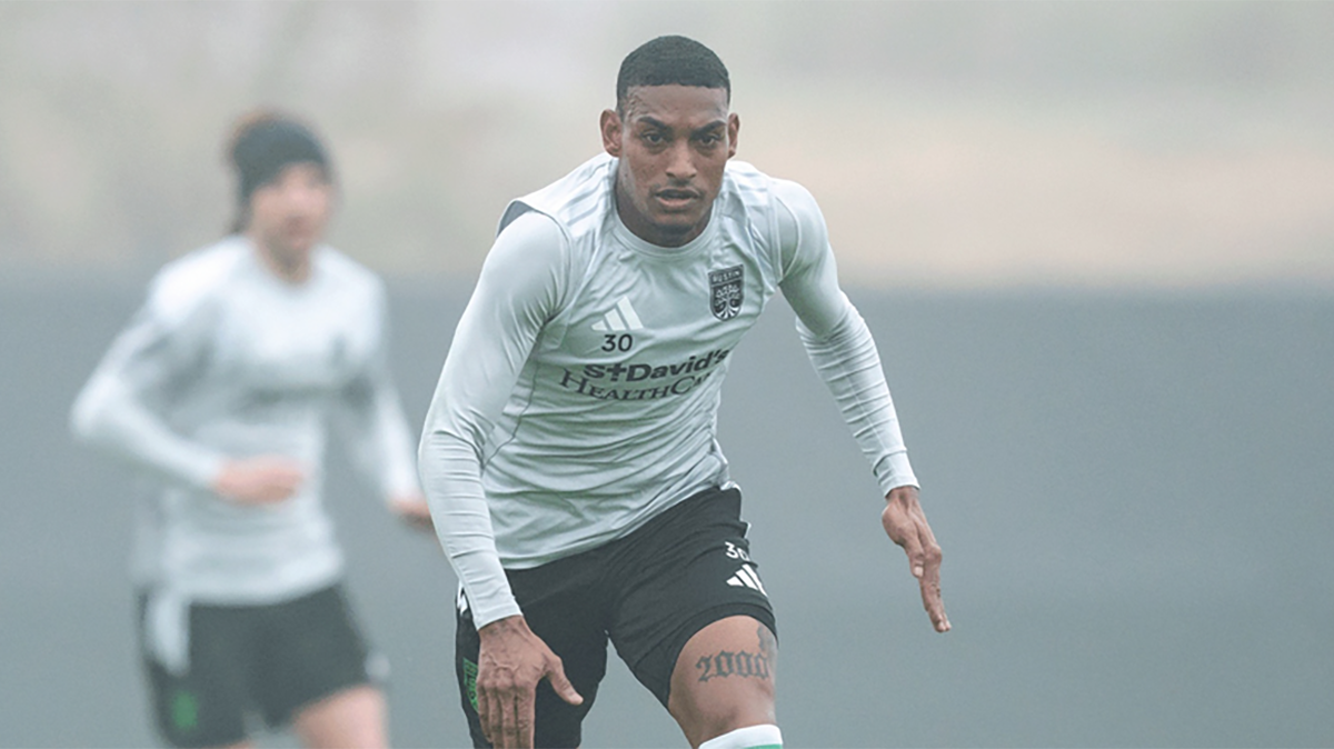Joseph Rosales playing for Austin FC in a preseason match against San Antonio FC