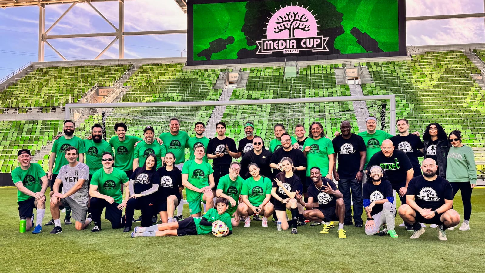 Austin FC media members and club staff at 2024 Austin FC Media Cup